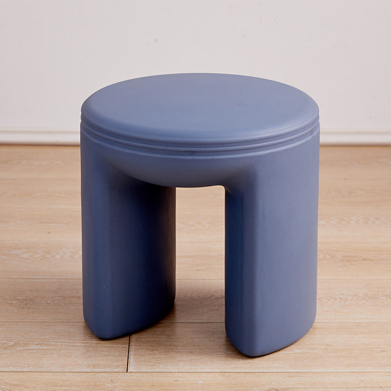 Modern Minimalist PP Round Low Stool Armless For Living Room
