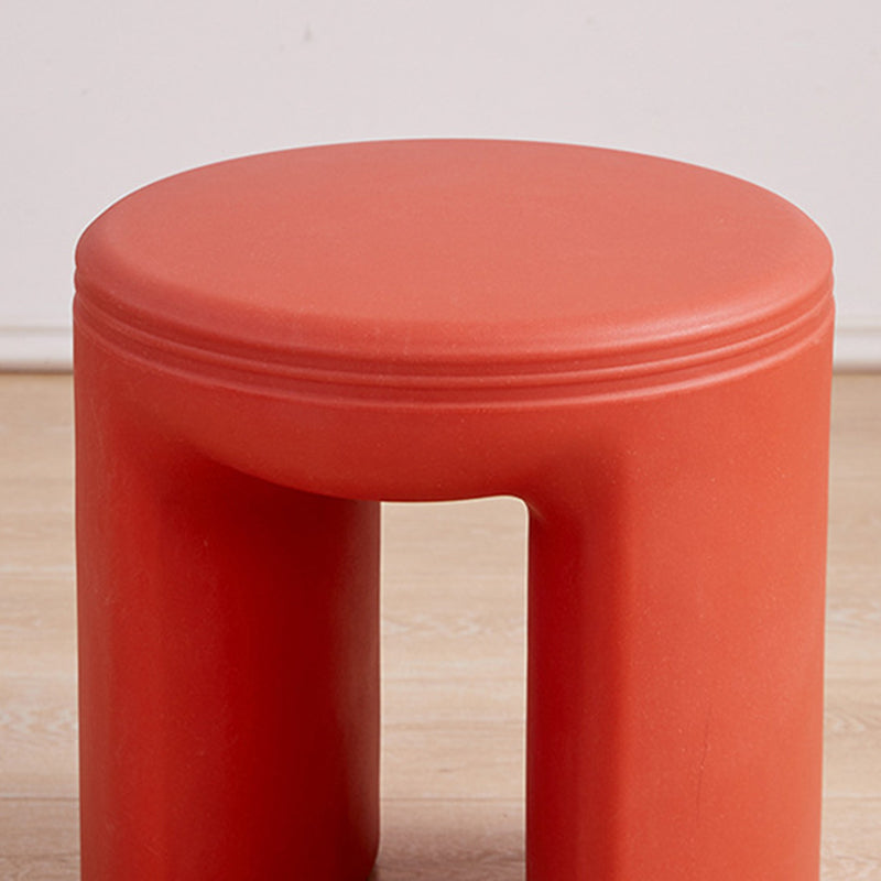 Modern Minimalist PP Round Low Stool Armless For Living Room