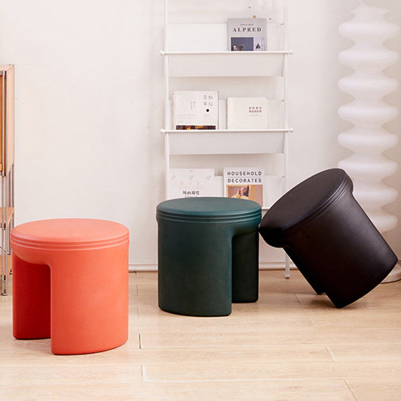 Modern Minimalist PP Round Low Stool Armless For Living Room