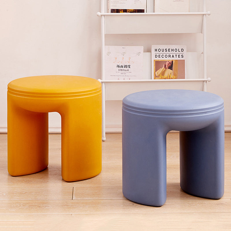 Modern Minimalist PP Round Low Stool Armless For Living Room