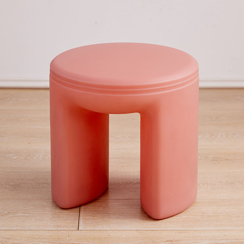 Modern Minimalist PP Round Low Stool Armless For Living Room