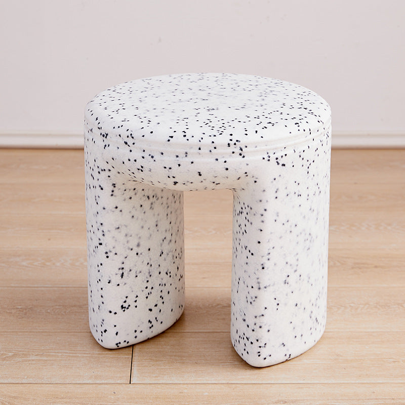 Modern Minimalist PP Round Low Stool Armless For Living Room