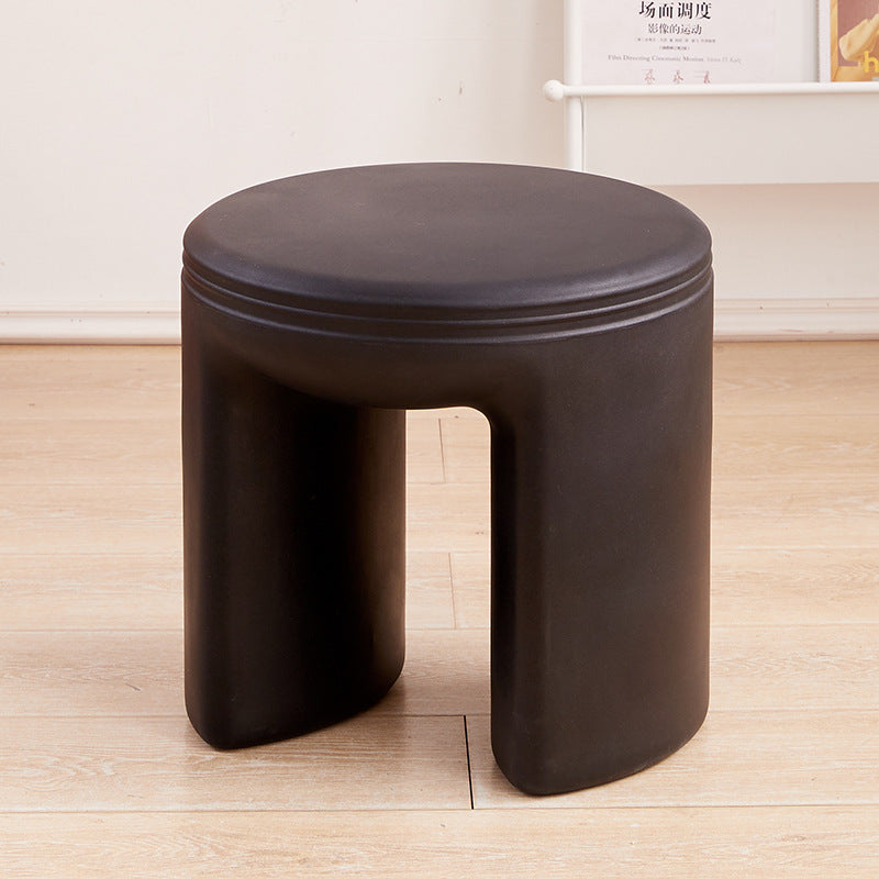 Modern Minimalist PP Round Low Stool Armless For Living Room