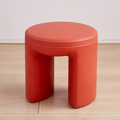 Modern Minimalist PP Round Low Stool Armless For Living Room