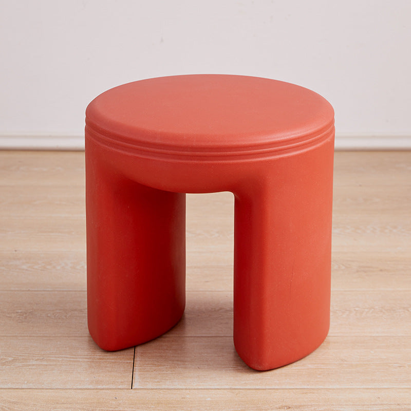 Modern Minimalist PP Round Low Stool Armless For Living Room