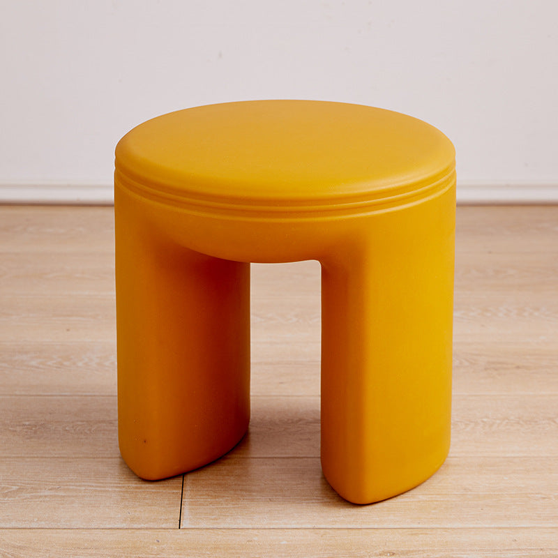 Modern Minimalist PP Round Low Stool Armless For Living Room