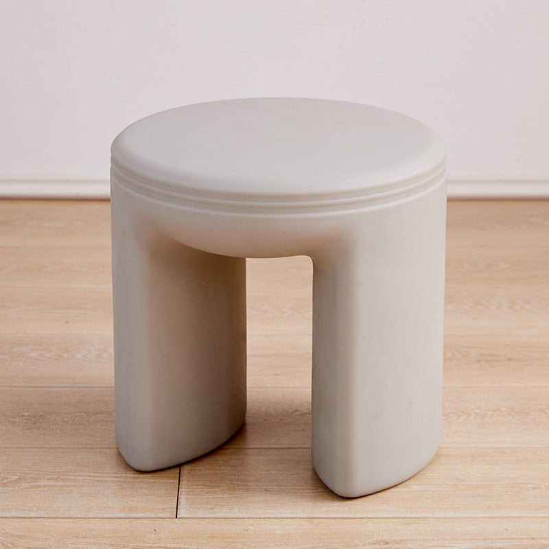 Modern Minimalist PP Round Low Stool Armless For Living Room