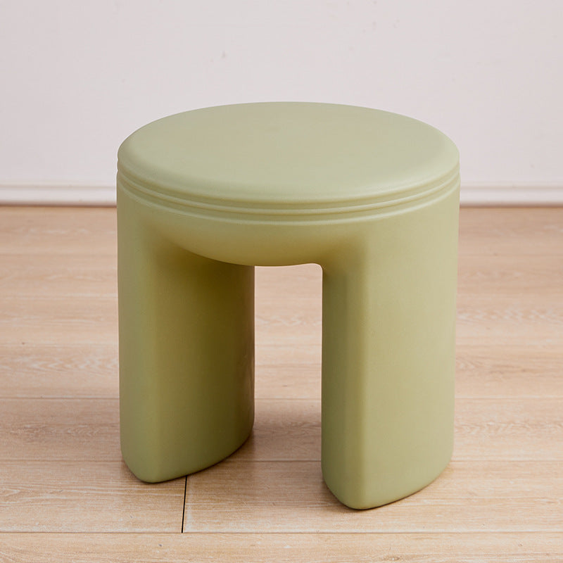 Modern Minimalist PP Round Low Stool Armless For Living Room