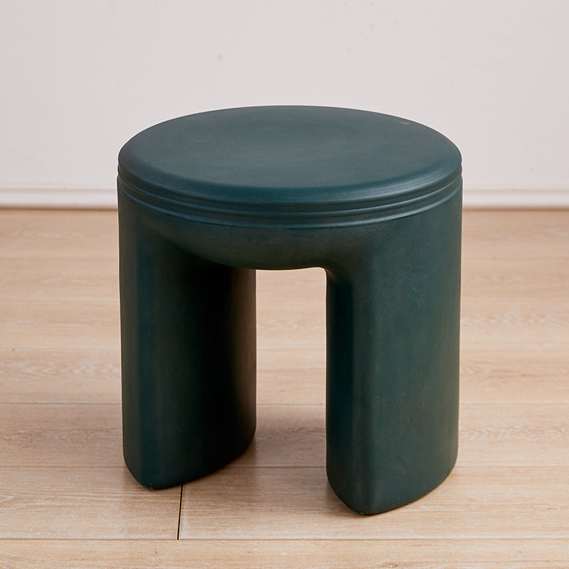 Modern Minimalist PP Round Low Stool Armless For Living Room