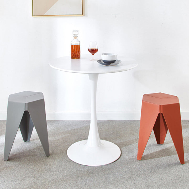 Modern Minimalist PE Square Low Stool Armless For Dining Room &amp; Kitchen