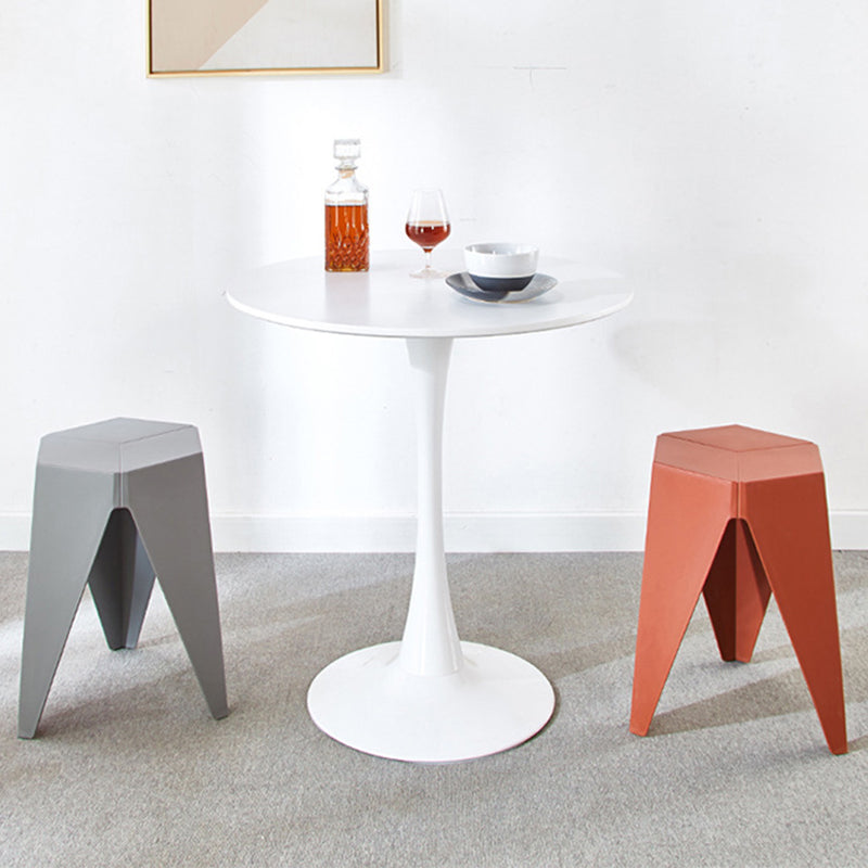 Modern Minimalist PE Square Low Stool Armless For Dining Room & Kitchen