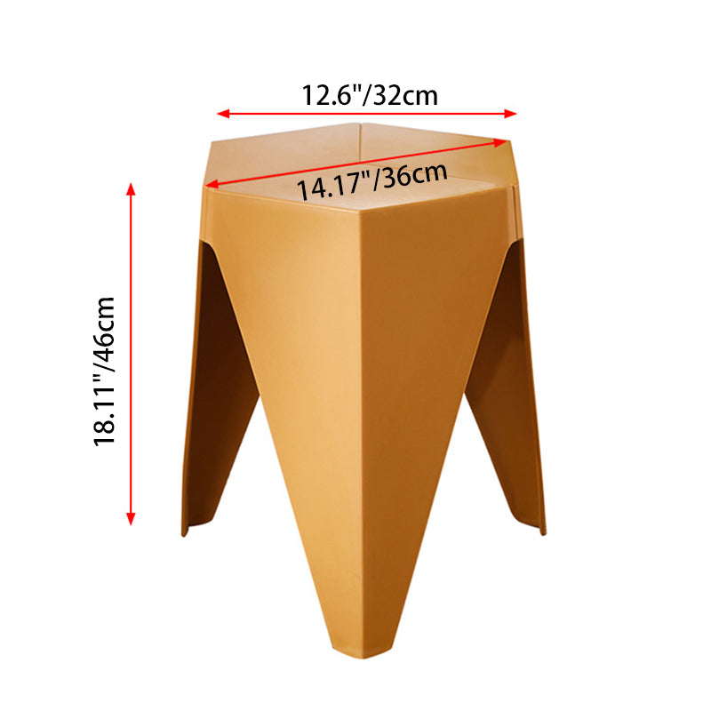 Modern Minimalist PE Square Low Stool Armless For Dining Room &amp; Kitchen