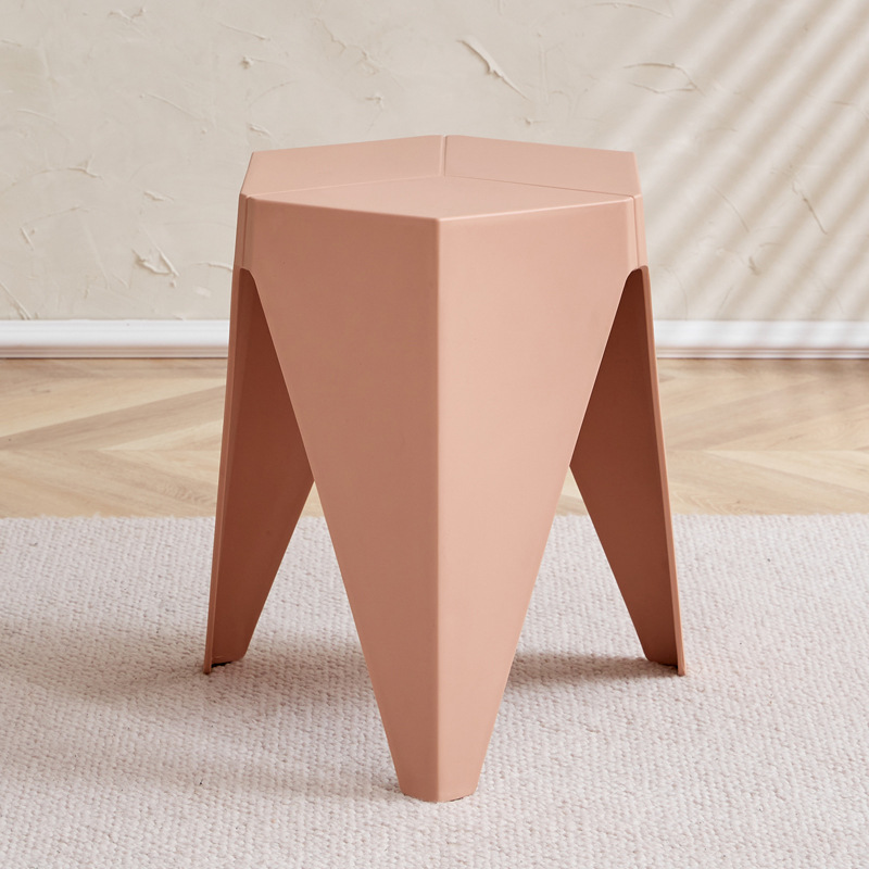 Modern Minimalist PE Square Low Stool Armless For Dining Room &amp; Kitchen