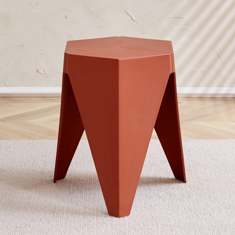 Modern Minimalist PE Square Low Stool Armless For Dining Room &amp; Kitchen