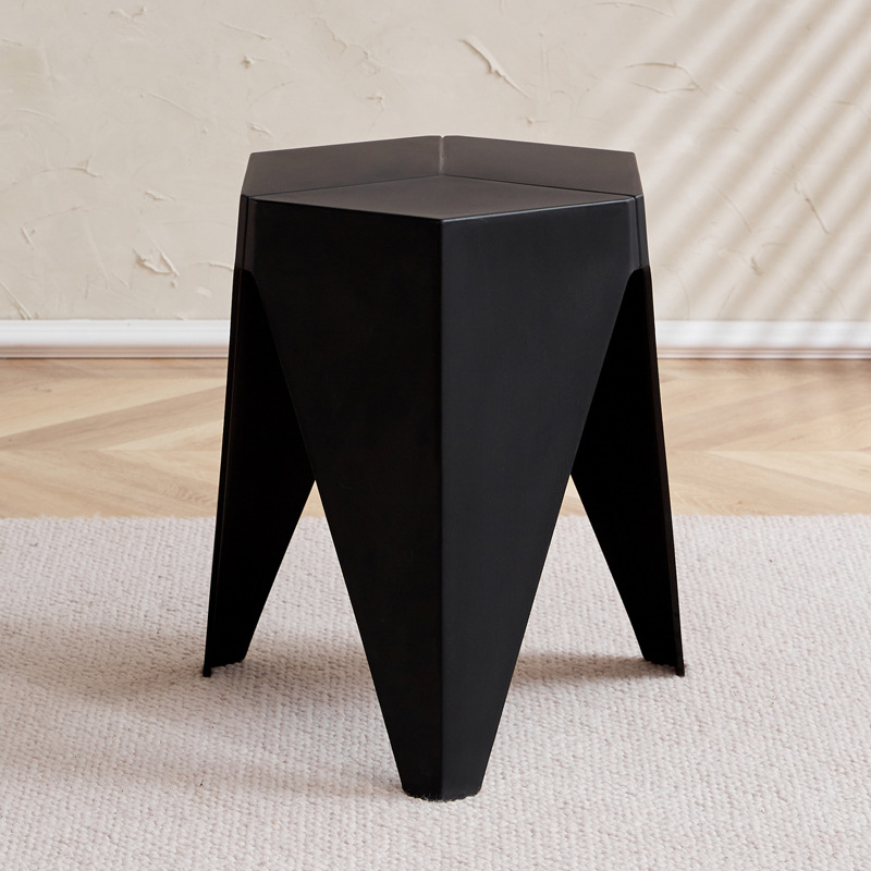 Modern Minimalist PE Square Low Stool Armless For Dining Room & Kitchen