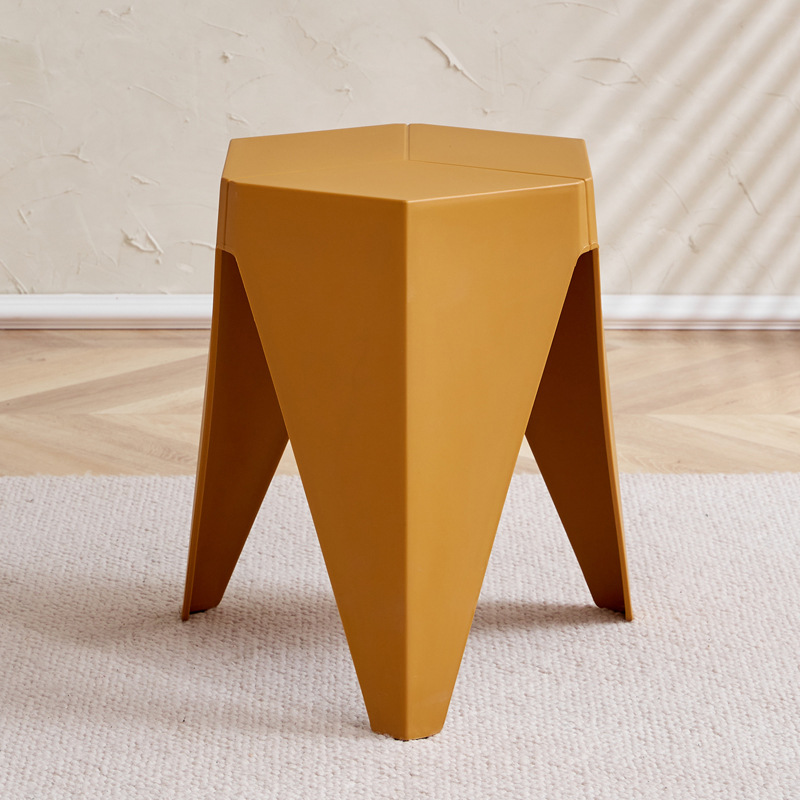Modern Minimalist PE Square Low Stool Armless For Dining Room & Kitchen