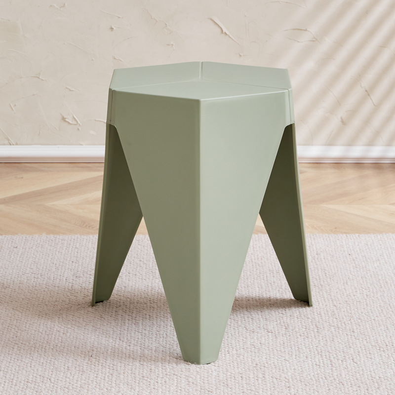 Modern Minimalist PE Square Low Stool Armless For Dining Room & Kitchen