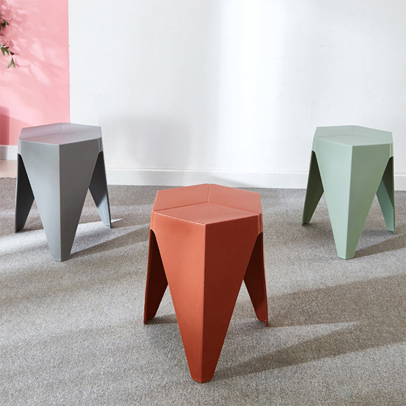 Modern Minimalist PE Square Low Stool Armless For Dining Room &amp; Kitchen