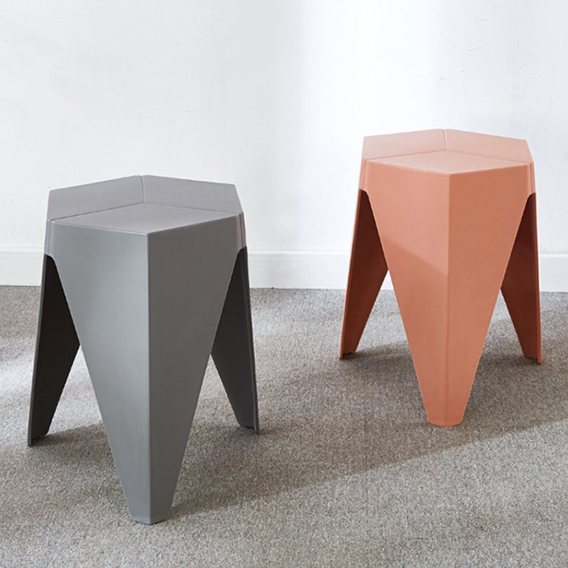 Modern Minimalist PE Square Low Stool Armless For Dining Room & Kitchen