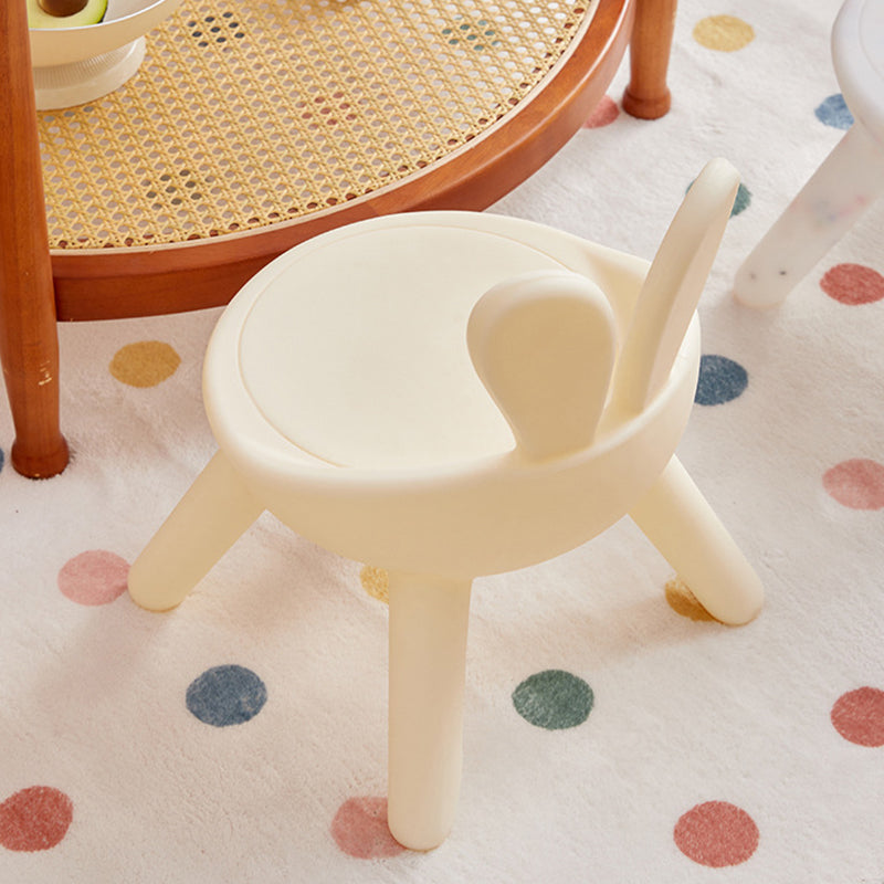 Art déco moderne PE Lapin Tabouret bas pour enfants avec dossier sans accoudoirs pour salon 