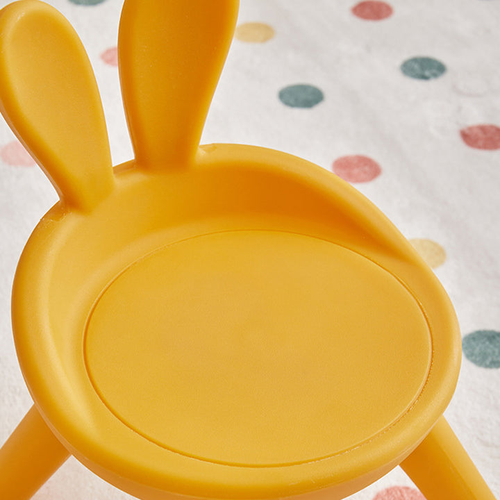 Art déco moderne PE Lapin Tabouret bas pour enfants avec dossier sans accoudoirs pour salon 