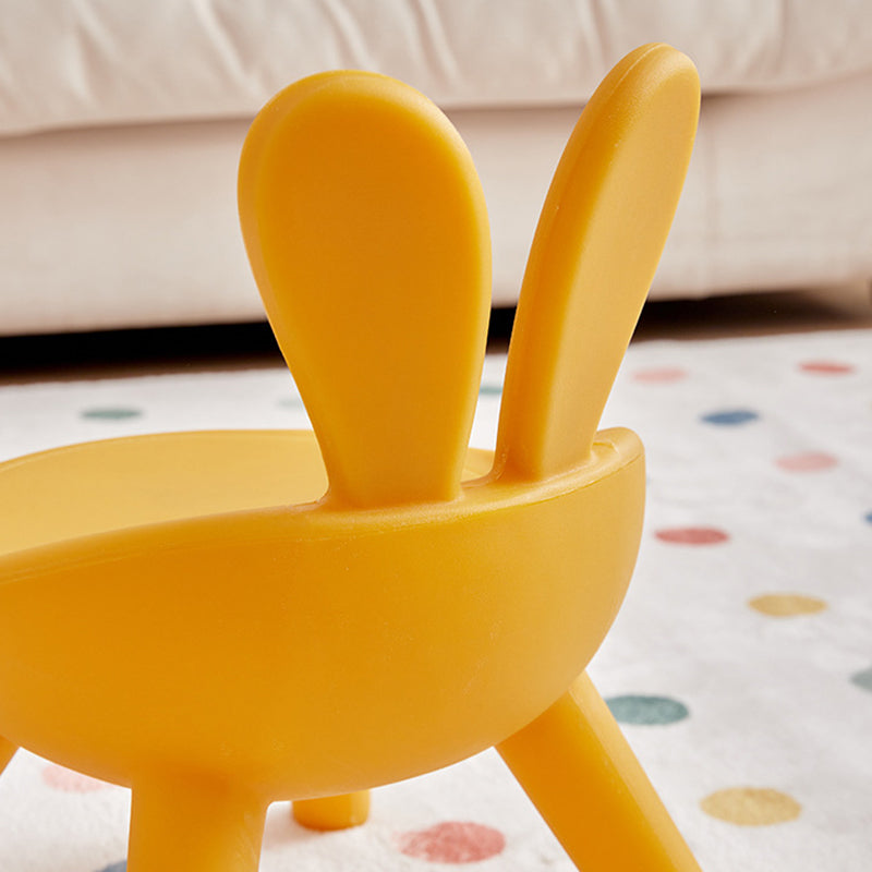 Art déco moderne PE Lapin Tabouret bas pour enfants avec dossier sans accoudoirs pour salon 