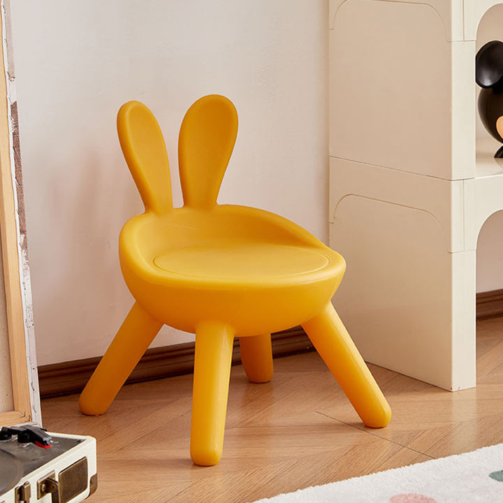 Art déco moderne PE Lapin Tabouret bas pour enfants avec dossier sans accoudoirs pour salon 