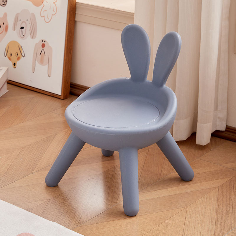 Art déco moderne PE Lapin Tabouret bas pour enfants avec dossier sans accoudoirs pour salon 