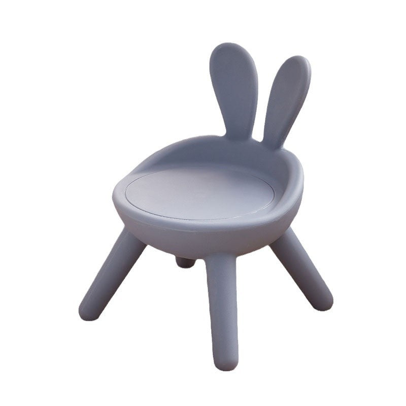Modern Art Deco PE Rabbit Kids Low Stool Backrest Armless For Living Room