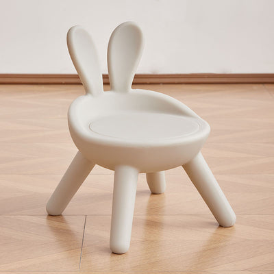 Modern Art Deco PE Rabbit Kids Low Stool Backrest Armless For Living Room