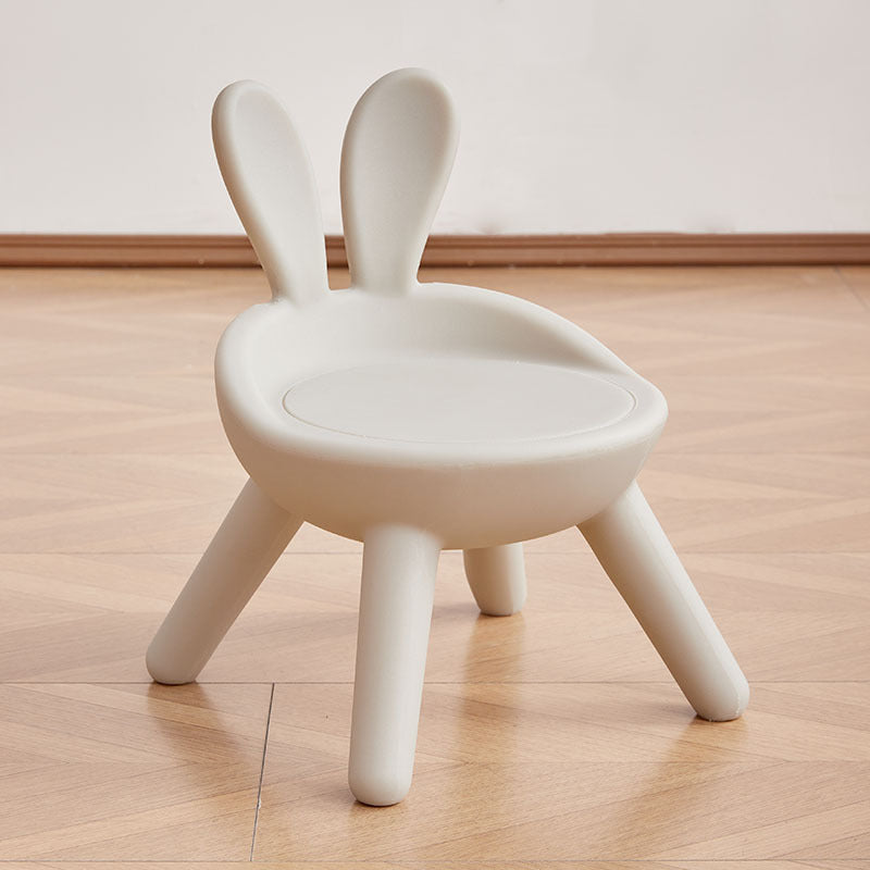 Modern Art Deco PE Rabbit Kids Low Stool Backrest Armless For Living Room
