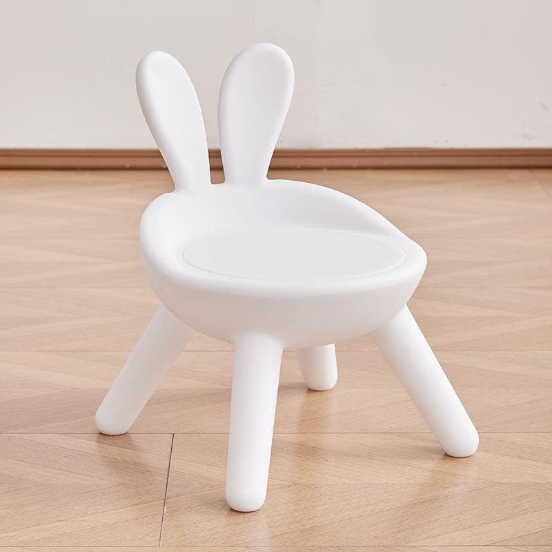 Art déco moderne PE Lapin Tabouret bas pour enfants avec dossier sans accoudoirs pour salon 