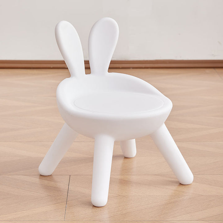 Art déco moderne PE Lapin Tabouret bas pour enfants avec dossier sans accoudoirs pour salon 