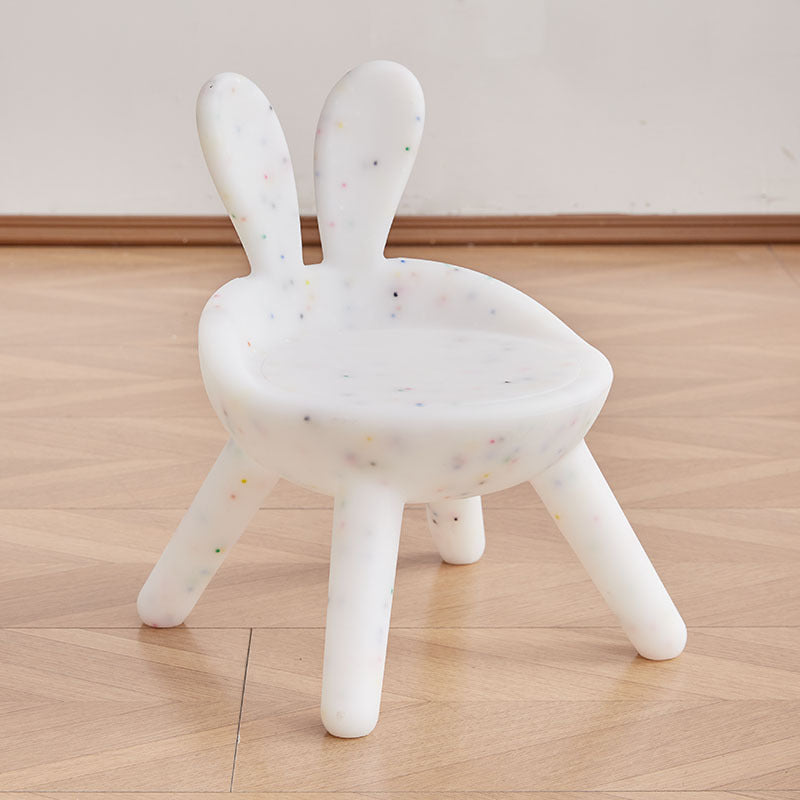 Art déco moderne PE Lapin Tabouret bas pour enfants avec dossier sans accoudoirs pour salon 