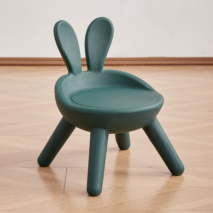 Art déco moderne PE Lapin Tabouret bas pour enfants avec dossier sans accoudoirs pour salon 