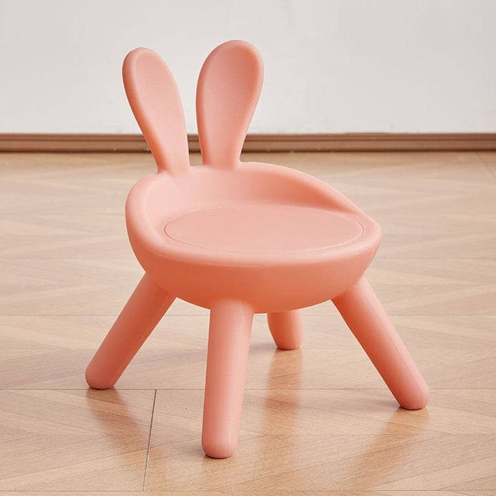 Art déco moderne PE Lapin Tabouret bas pour enfants avec dossier sans accoudoirs pour salon 
