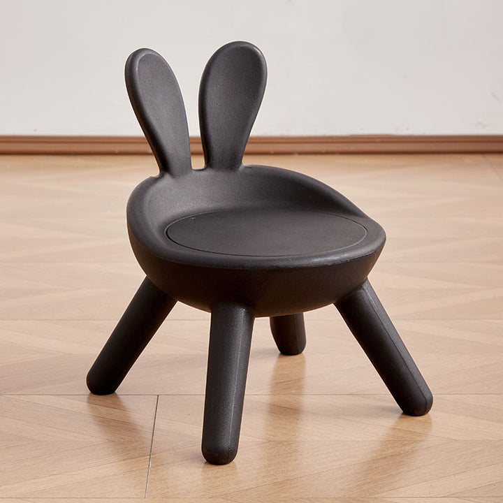 Art déco moderne PE Lapin Tabouret bas pour enfants avec dossier sans accoudoirs pour salon 