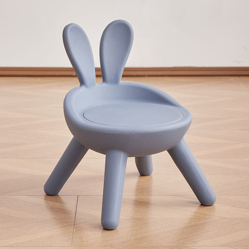 Art déco moderne PE Lapin Tabouret bas pour enfants avec dossier sans accoudoirs pour salon 