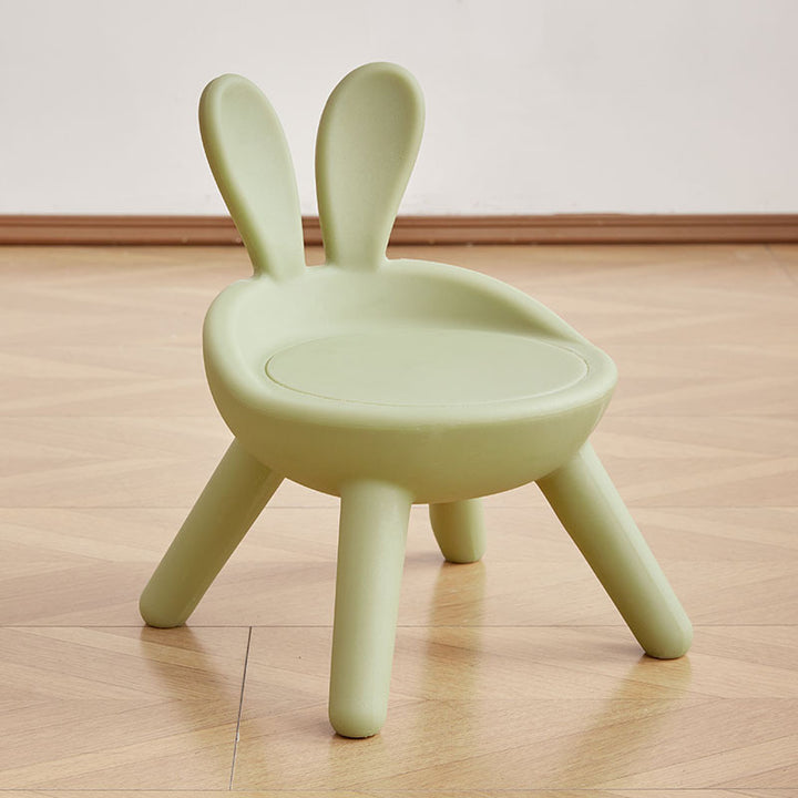 Art déco moderne PE Lapin Tabouret bas pour enfants avec dossier sans accoudoirs pour salon 