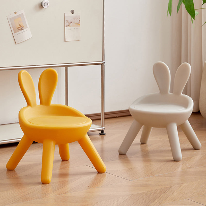 Art déco moderne PE Lapin Tabouret bas pour enfants avec dossier sans accoudoirs pour salon 