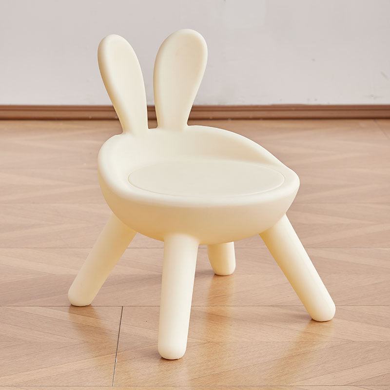 Art déco moderne PE Lapin Tabouret bas pour enfants avec dossier sans accoudoirs pour salon 