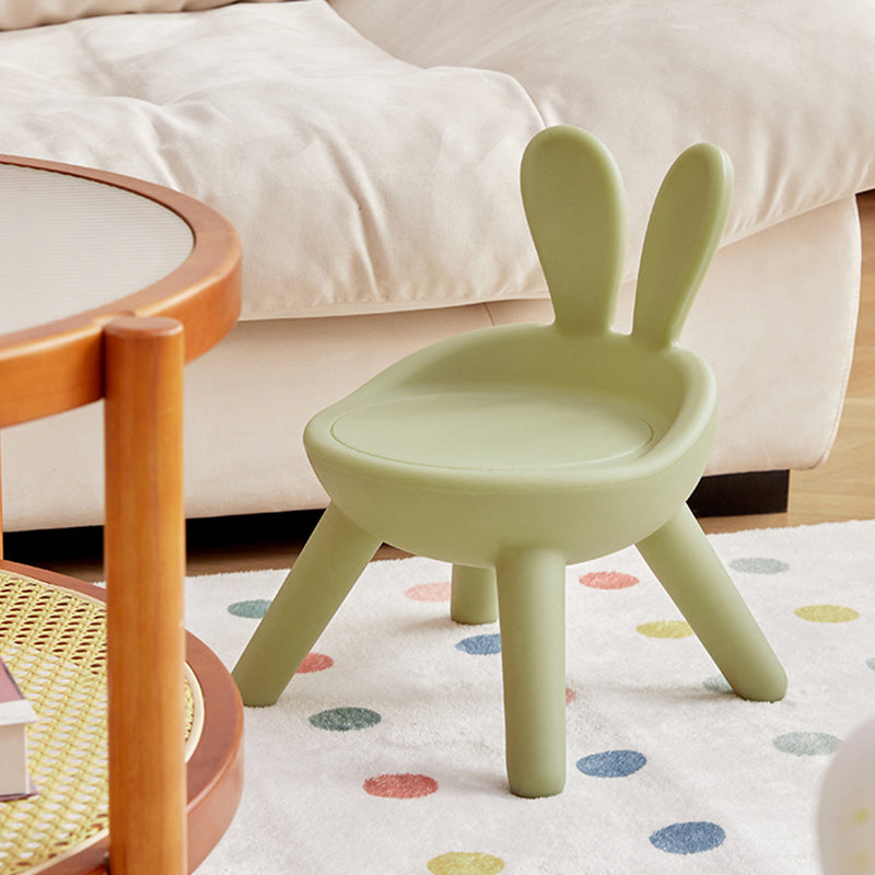Art déco moderne PE Lapin Tabouret bas pour enfants avec dossier sans accoudoirs pour salon 