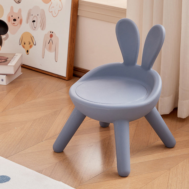 Art déco moderne PE Lapin Tabouret bas pour enfants avec dossier sans accoudoirs pour salon 