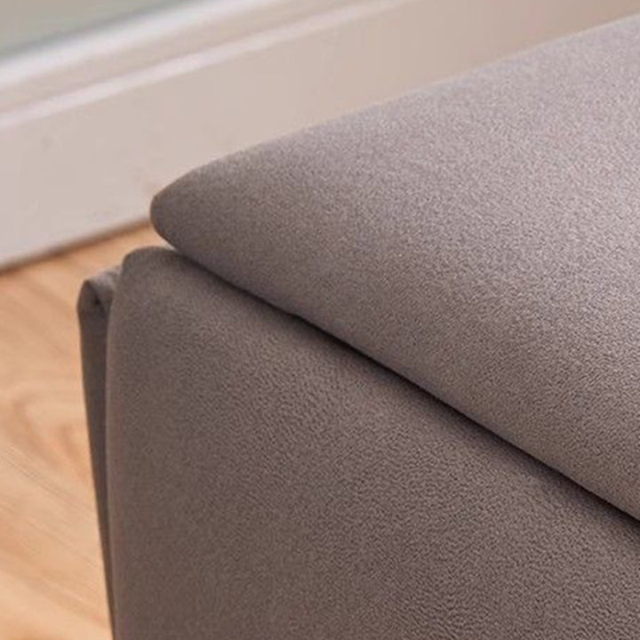 Tabouret bas contemporain scandinave en tissu technique éponge métal carré cinq-en-un sans accoudoirs pour salon 