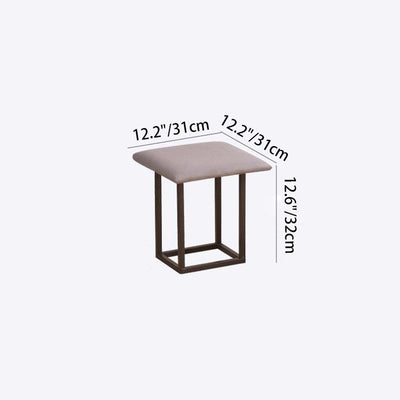 Contemporary Scandinavian Technical Fabric Sponge Metal Square Five-In-One Combination Low Stool Armless For Living Room