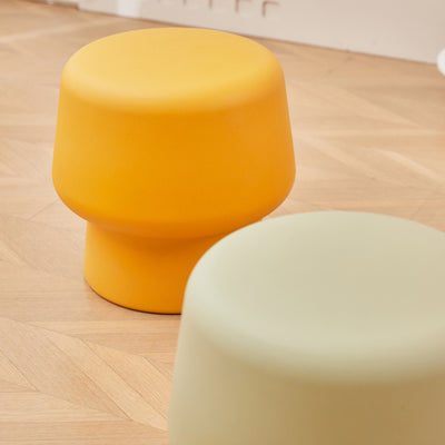 Contemporary Scandinavian PE Mushroom Round Low Stool Armless For Living Room