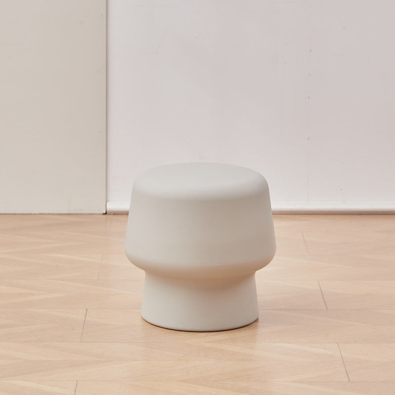 Contemporary Scandinavian PE Mushroom Round Low Stool Armless For Living Room