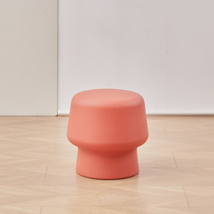 Contemporary Scandinavian PE Mushroom Round Low Stool Armless For Living Room