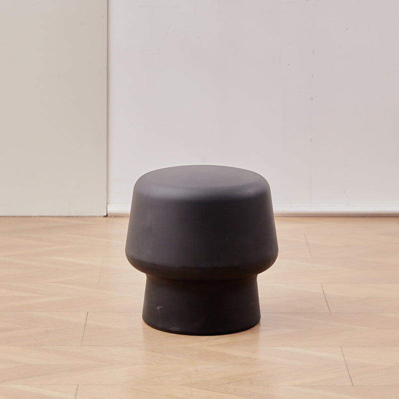 Contemporary Scandinavian PE Mushroom Round Low Stool Armless For Living Room