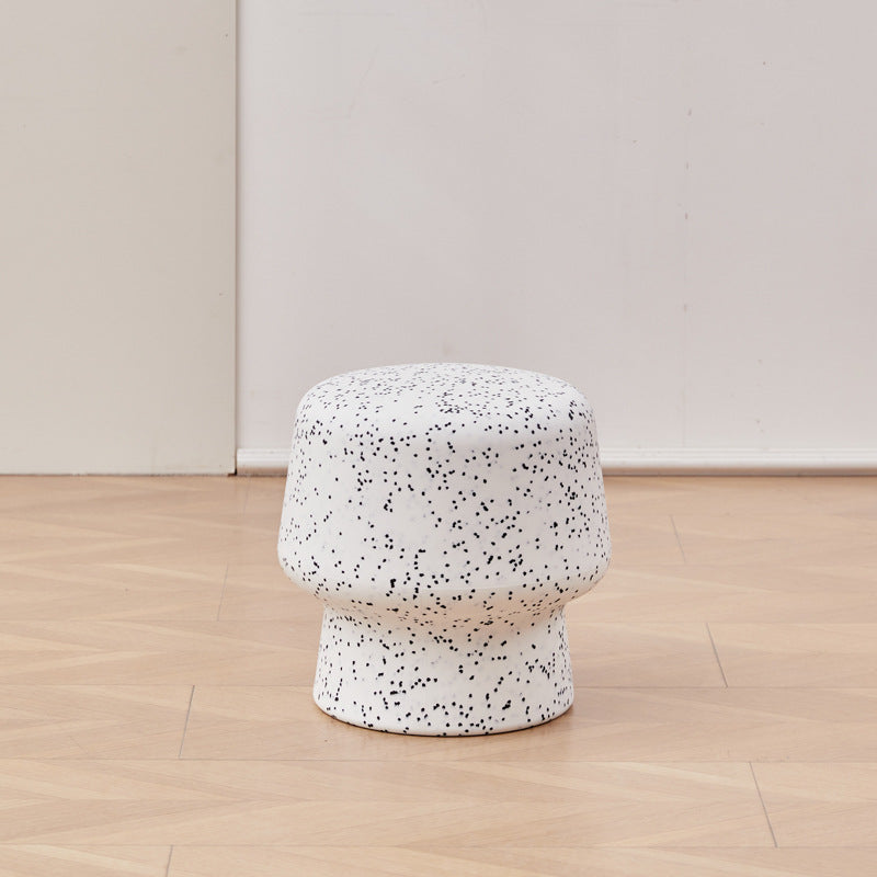 Contemporary Scandinavian PE Mushroom Round Low Stool Armless For Living Room